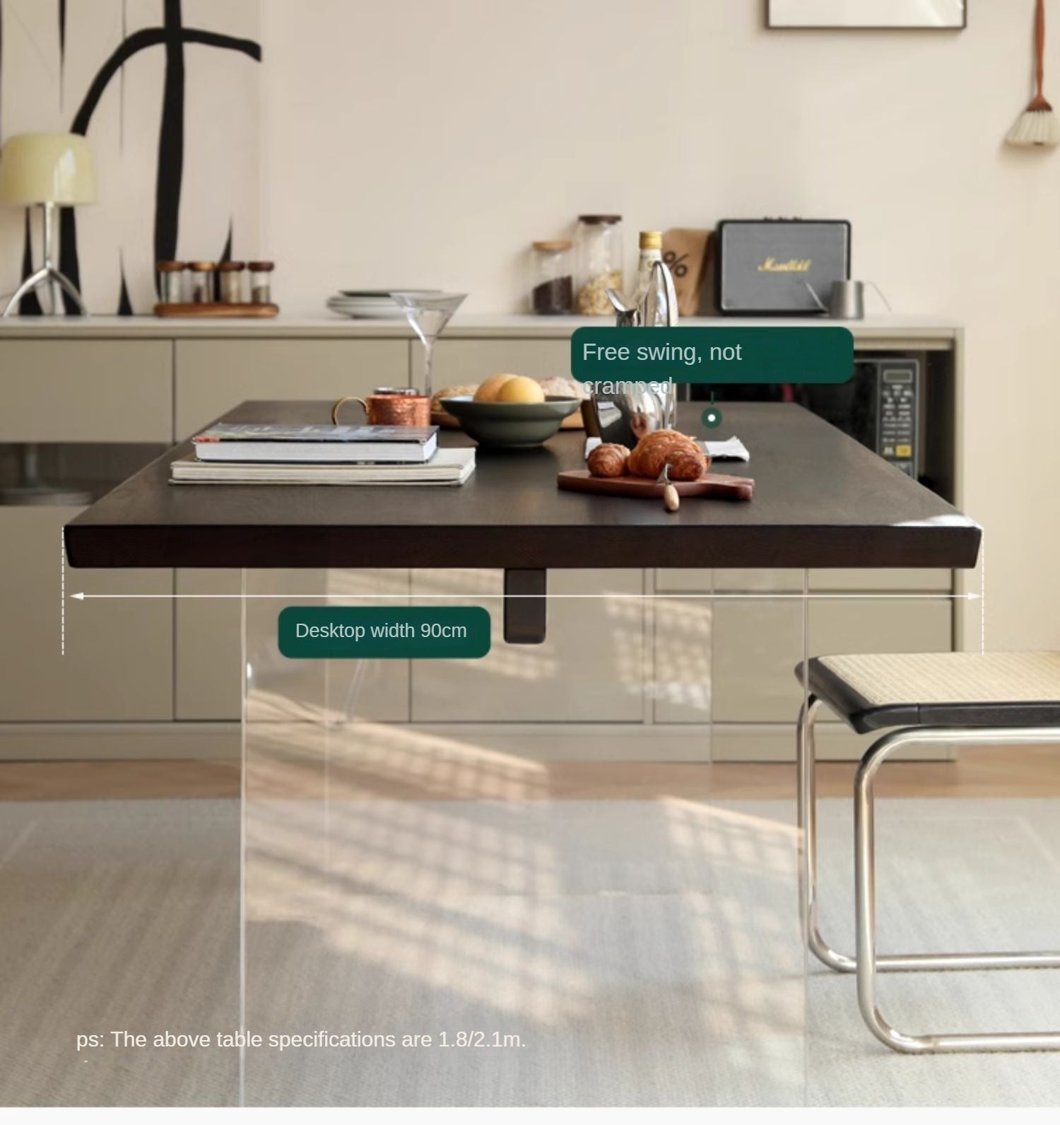 Oak Solid Wood Suspended Dining Table