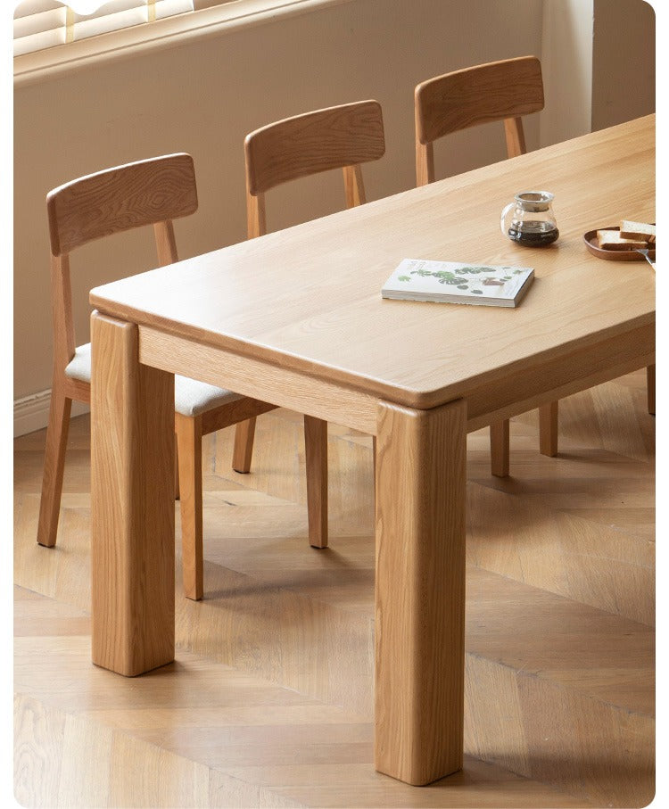 Oak Solid Wood Thick Legs Dining Table