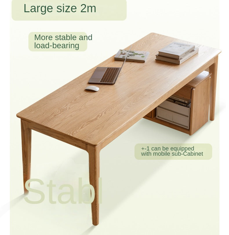 Oak, Ash Solid Wood Long Dinner Table