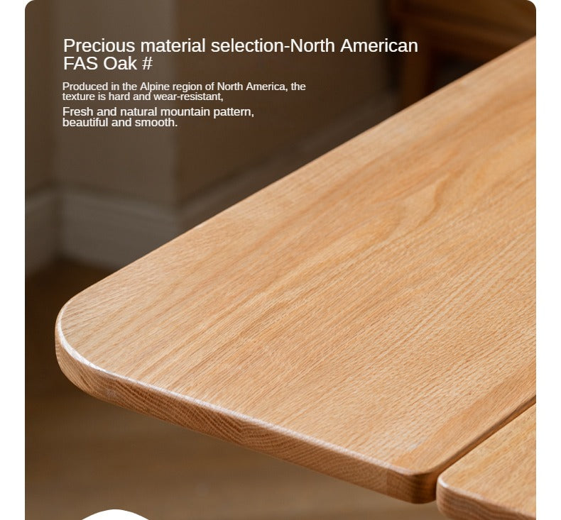 Oak Solid Wood Folding Dining Table