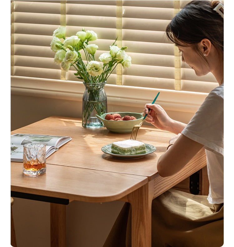 Oak Solid Wood Folding Dining Table