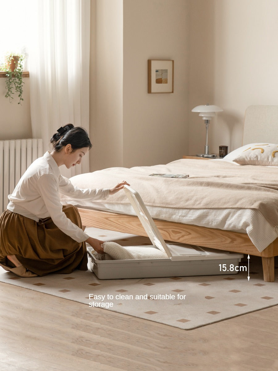 Rubberwood, Oak solid wood Soft Bed