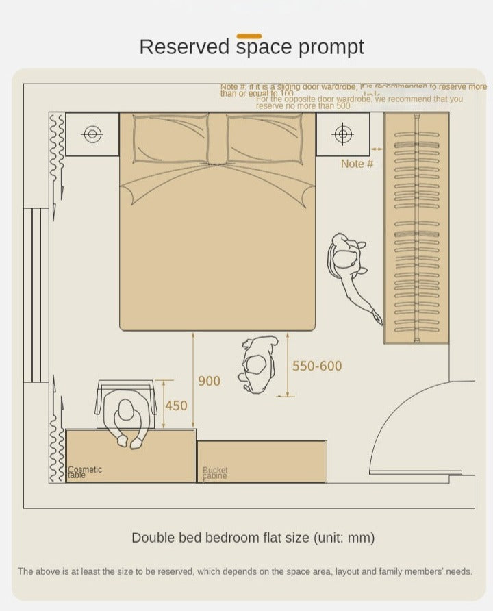 Rubberwood, Oak solid wood Soft Bed