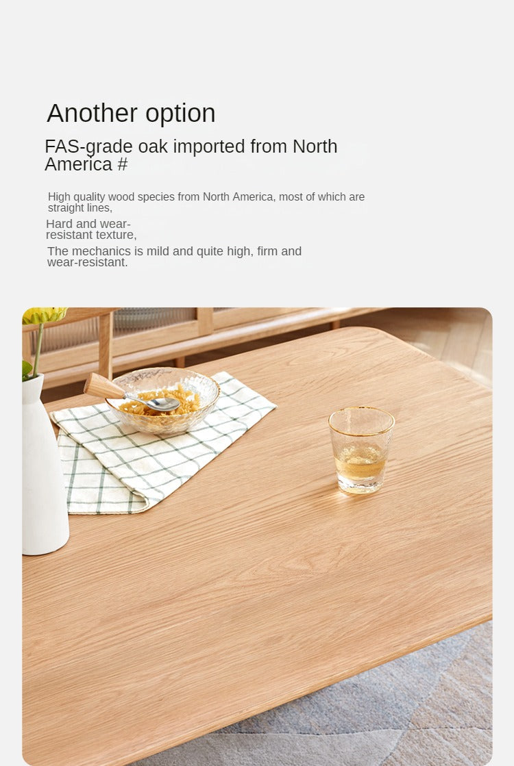 Oak, Ash Solid Wood Dining Table