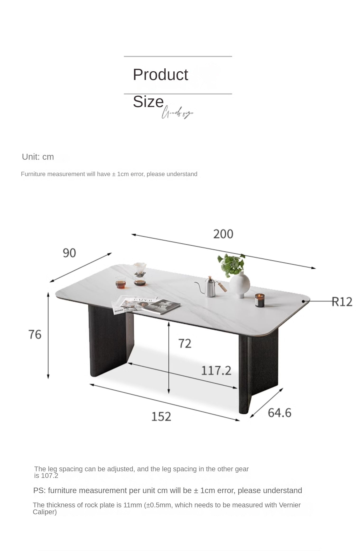 Oak Solid Wood, Solid Rubberwood Slate Italian Dining Table