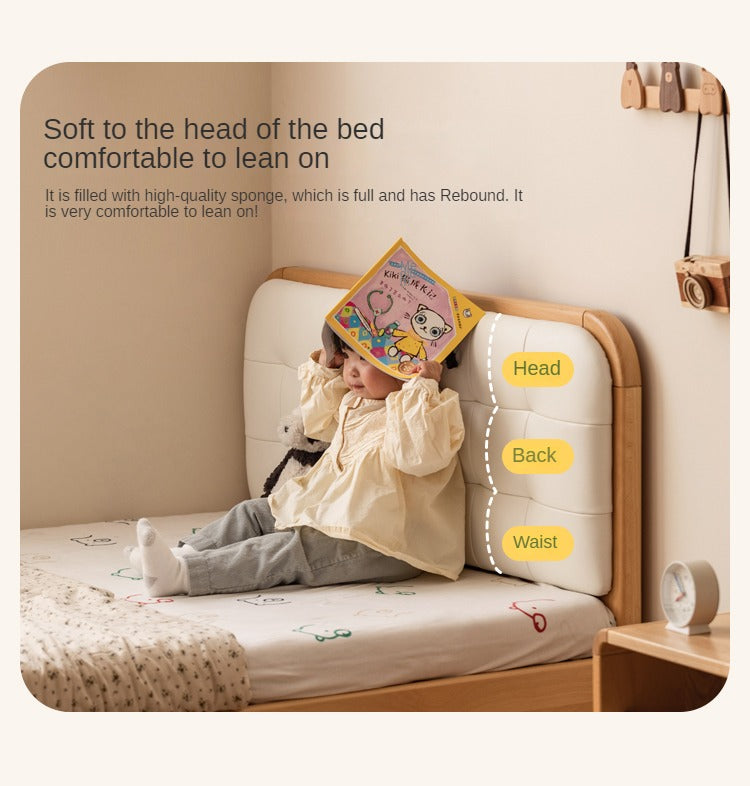 Beech Solid Wood Bedroom Furniture Set Children's Bed Montessori.