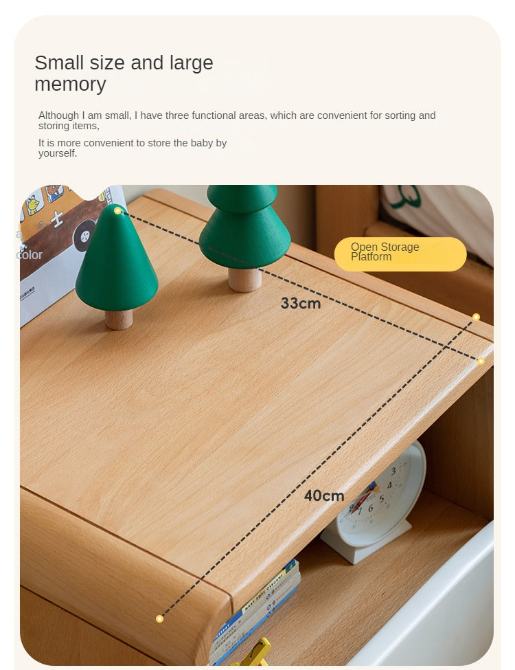 Beech Solid Wood Bedroom Furniture Set Children's Bed Montessori.