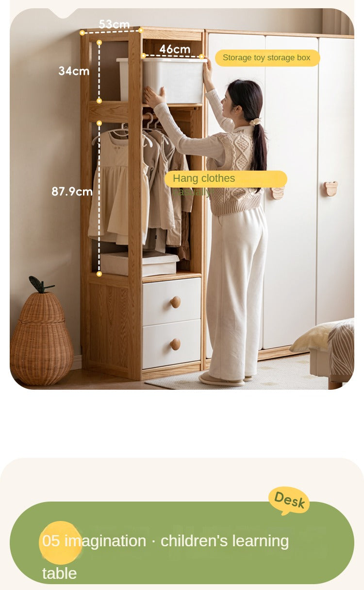 Beech Solid Wood Bedroom Furniture Set Children's Bed Montessori.
