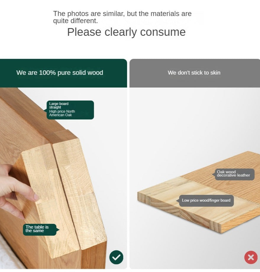 Oak Solid Wood Luminous Box Bed