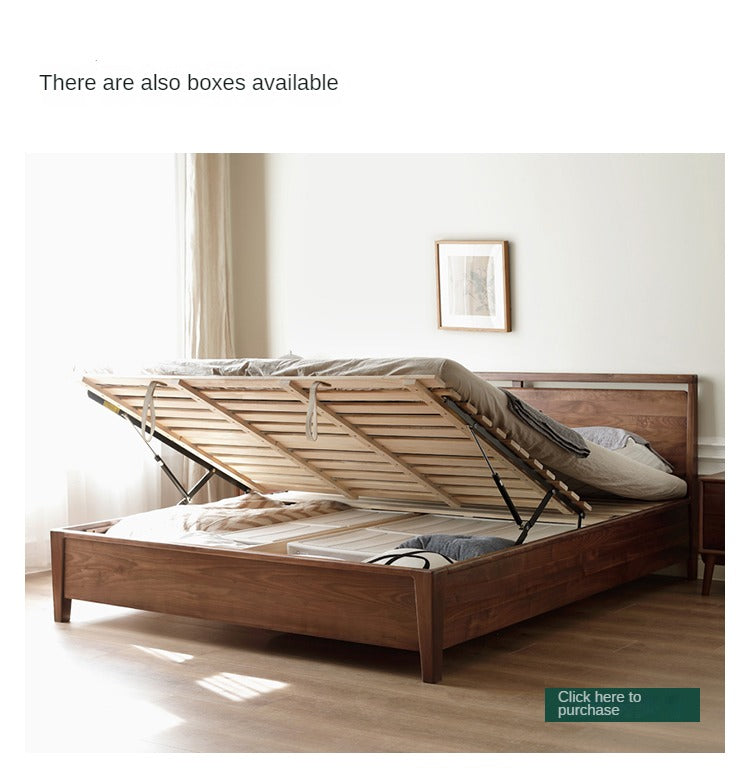 Black Walnut Solid Wood Bed