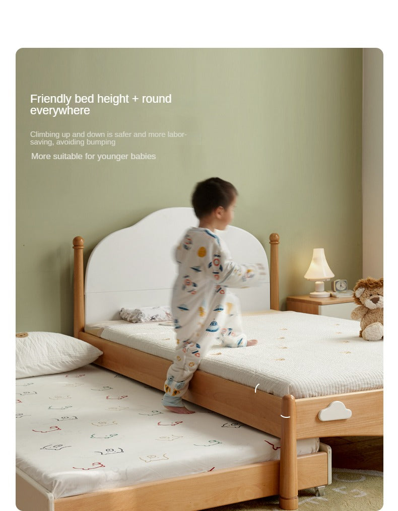 Beech solid wood Kids bed multi-functional bunk bed<