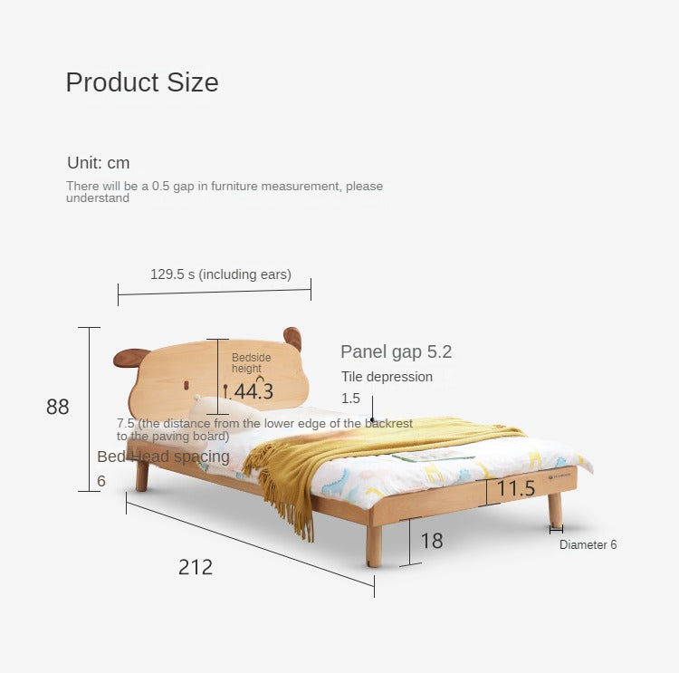 Oak solid wood Cute dog bed<