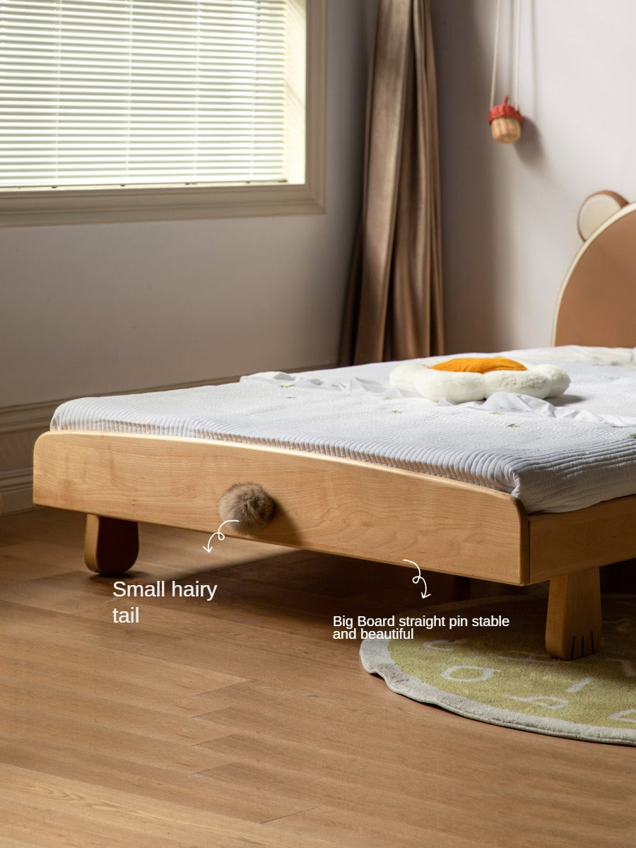 Beech, Oak solid wood Bear Box Bed<