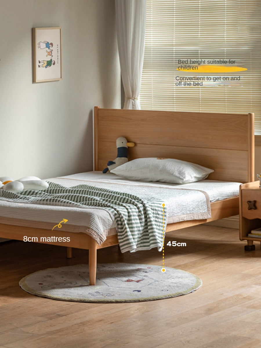 Beech solid wood Bed simple boys and girls<