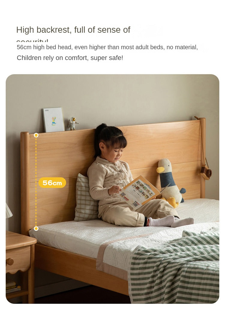 Beech solid wood Bed simple boys and girls<