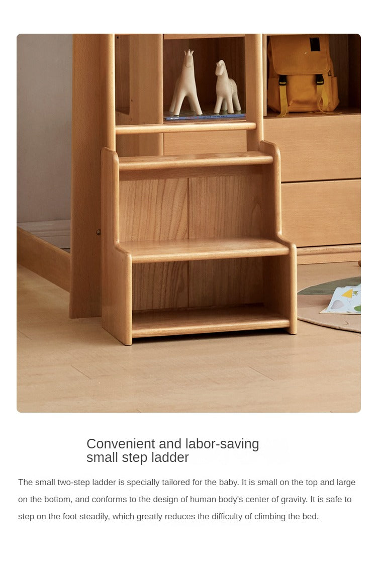 Beech solid wood Multi-functional high bed<