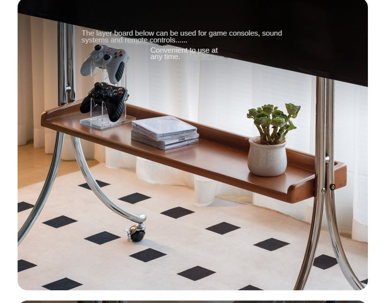 Ash Solid Wood TV Rack Removable Floor-Standing Cart.