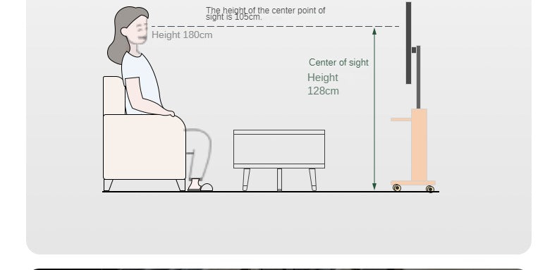 Ash Solid Wood TV Rack Removable Floor-Standing Cart.
