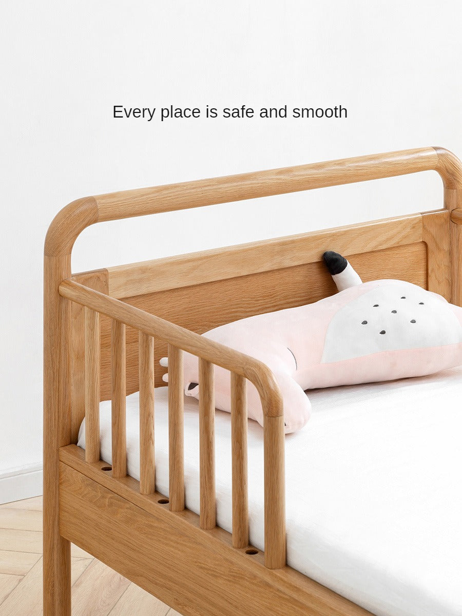 Oak Solid Wood Multi-functional Toddler Bed