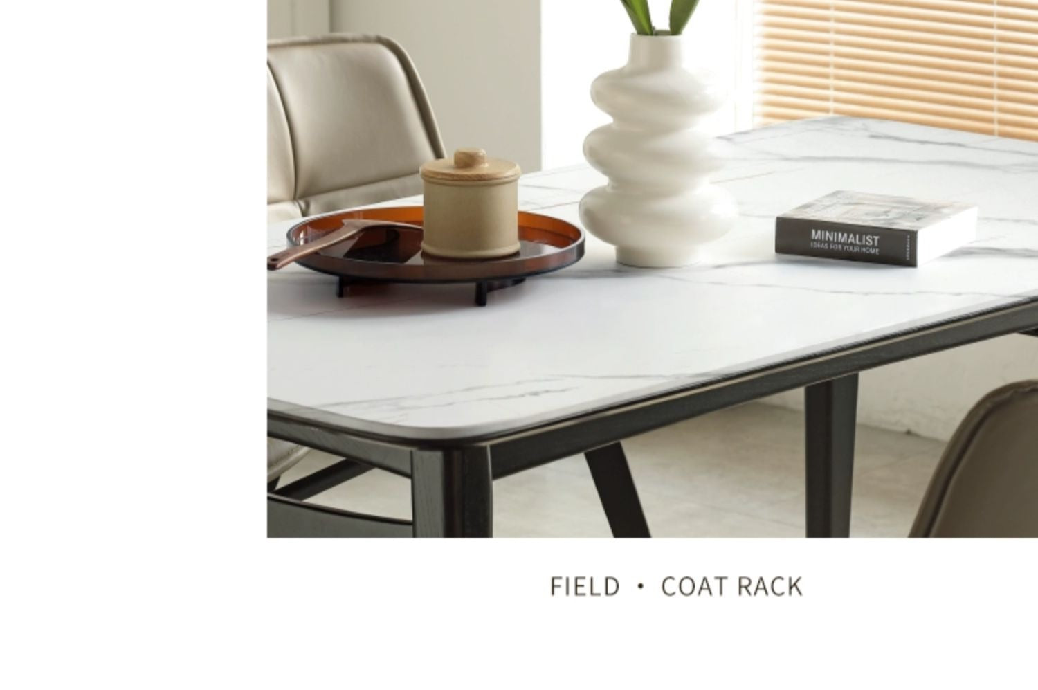 Oak Solid Wood Slate Luxury Dining Table