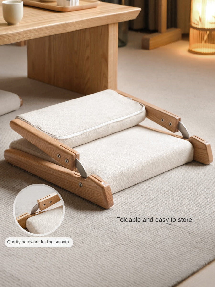Oak Solid Wood Foldable Low Chair