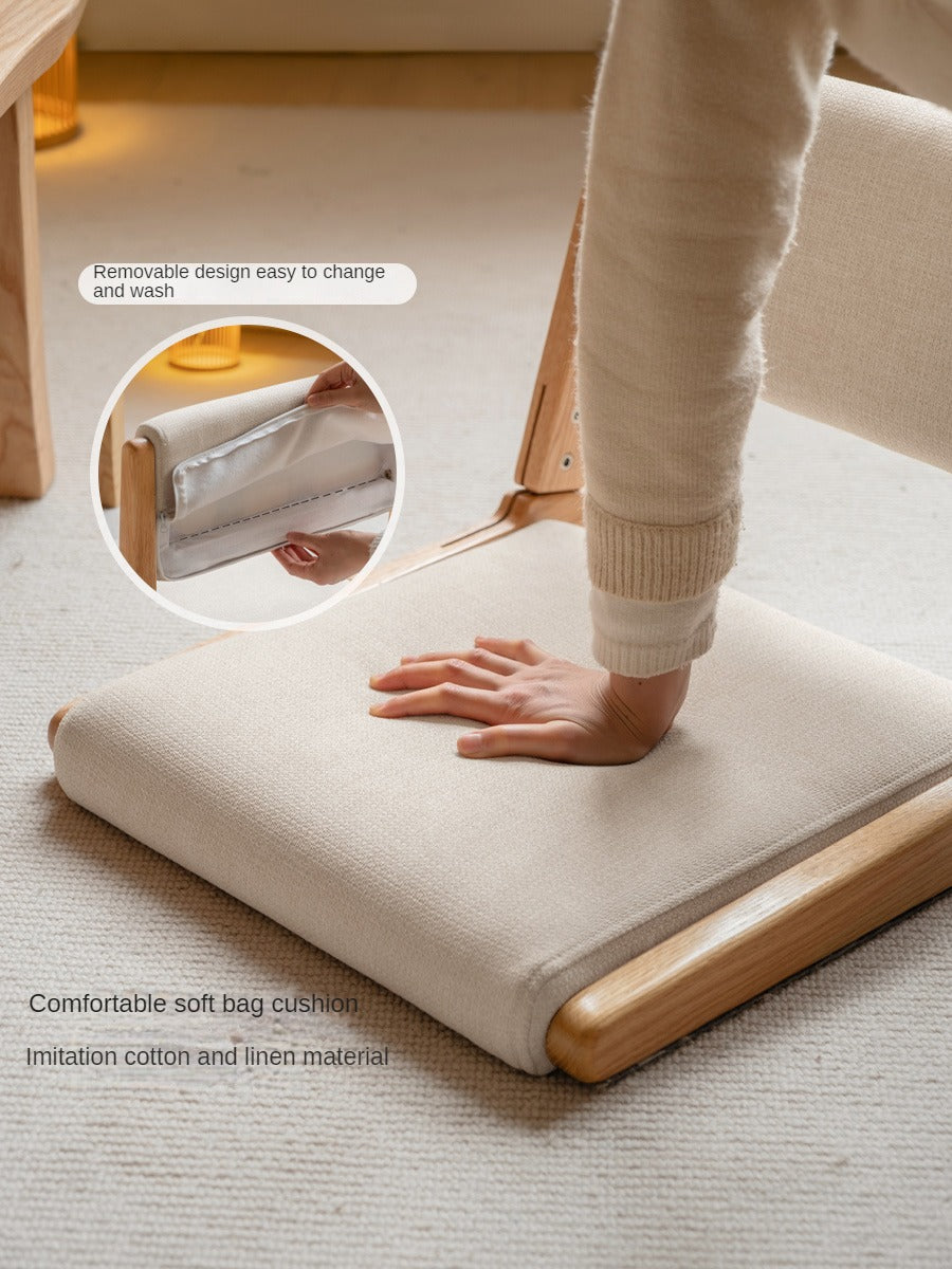 Oak Solid Wood Foldable Low Chair