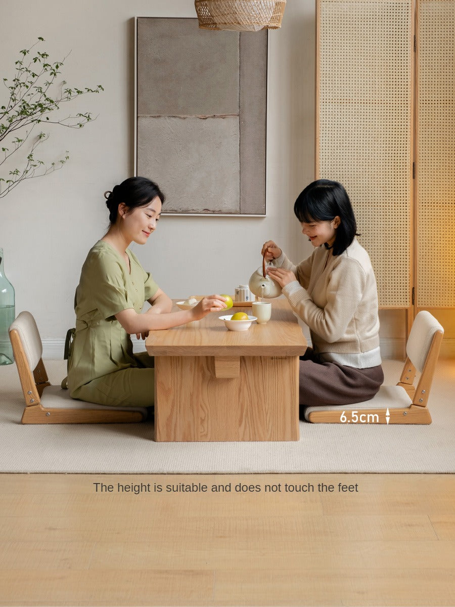 Oak Solid Wood Foldable Low Chair