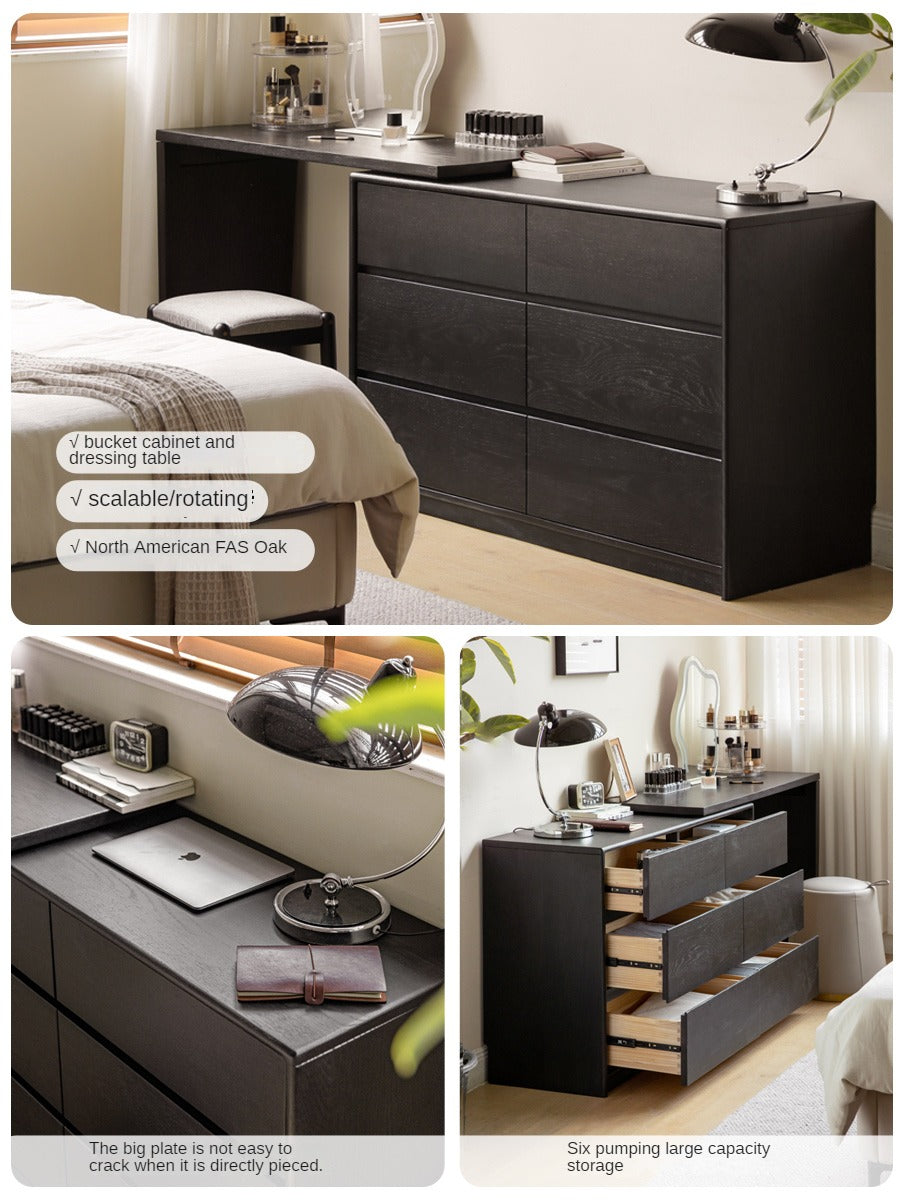 Genuine leather cowhide bed bedroom complete furniture light luxury style black.