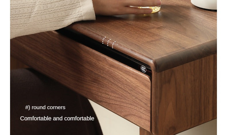 Black Walnut, Oak, Ash, Sandalwood Solid Wood Retractable Dressing Table.