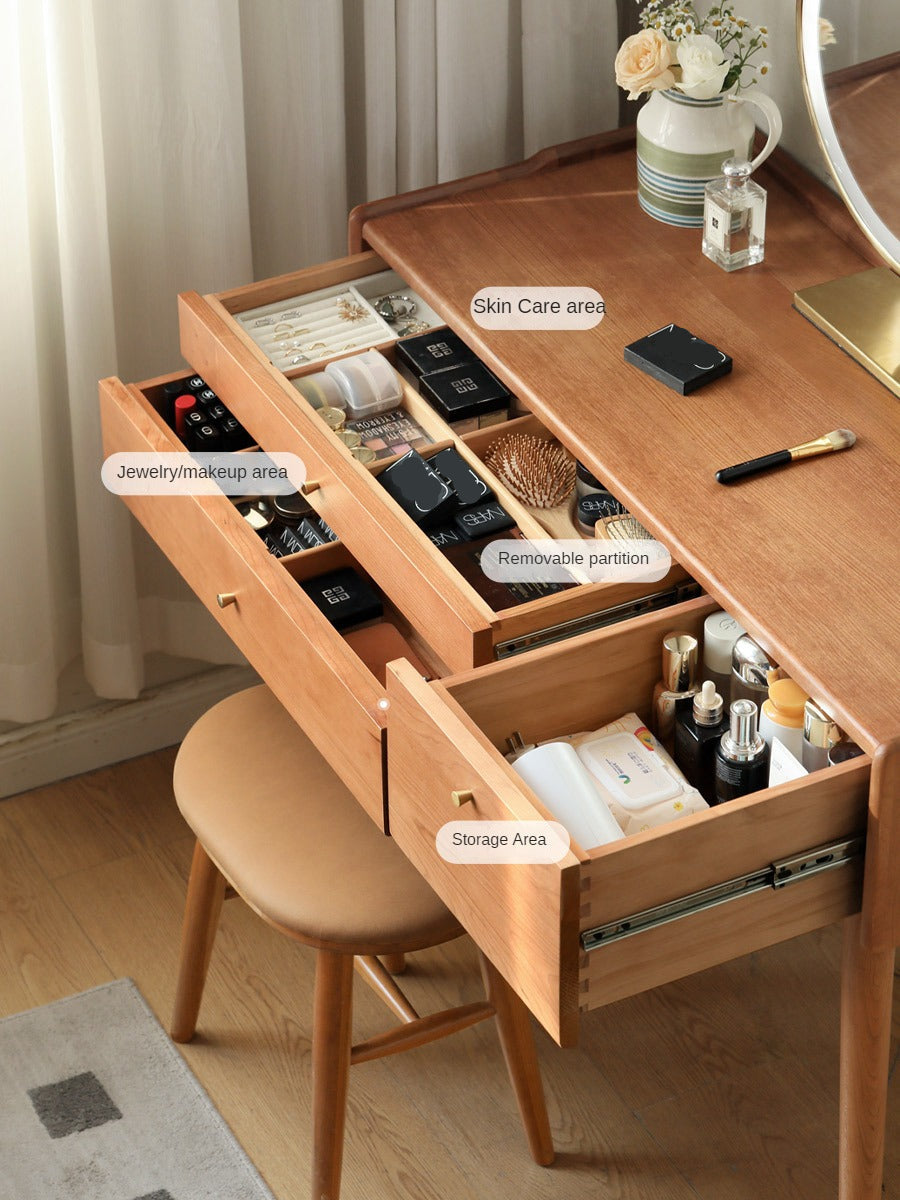 Cherry Solid Wood Small Dressing Table.