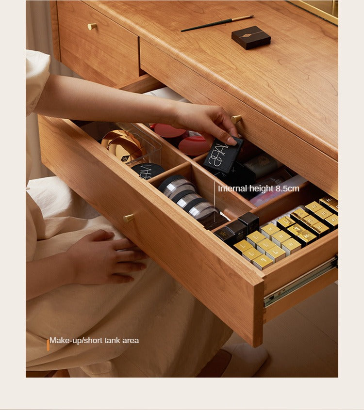 Cherry Solid Wood Small Dressing Table.