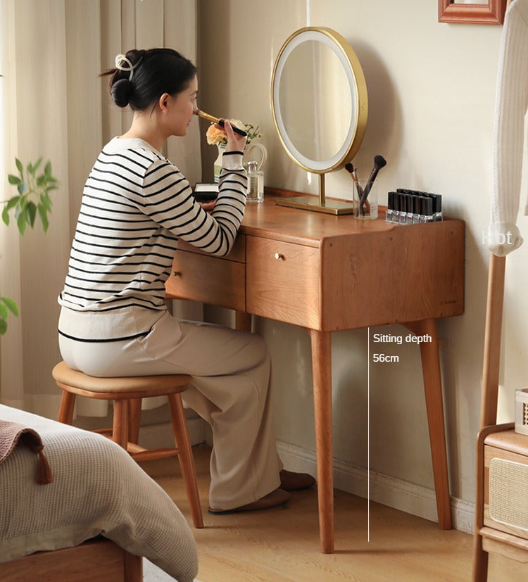 Cherry Solid Wood Small Dressing Table.