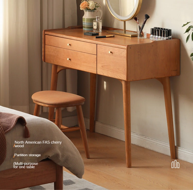 Cherry Solid Wood Small Dressing Table.