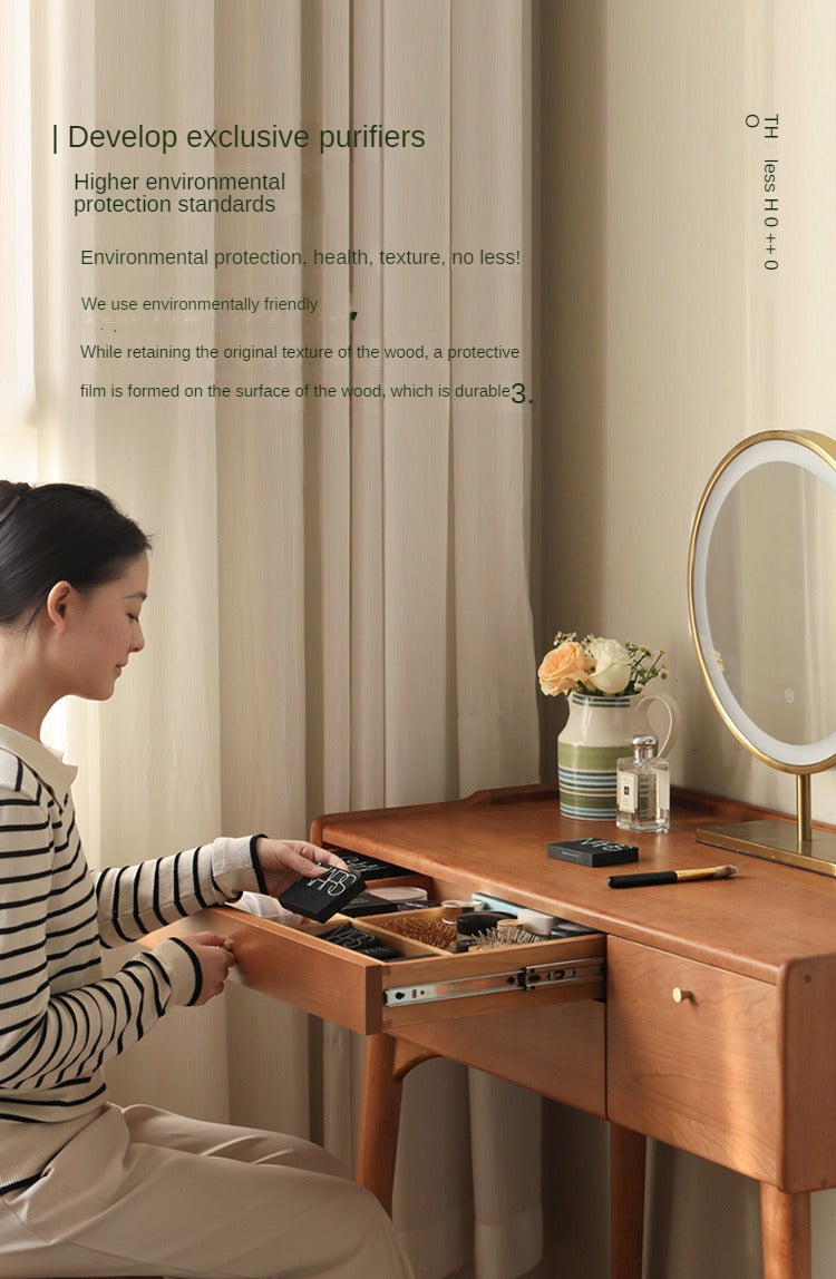 Cherry Solid Wood Small Dressing Table.