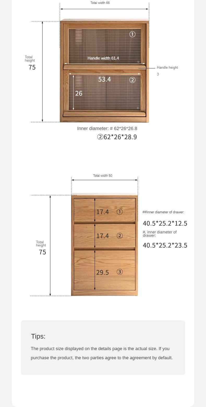 Black Walnut, Oak Solid Wood Combination Bookshelf, Floor Shelf