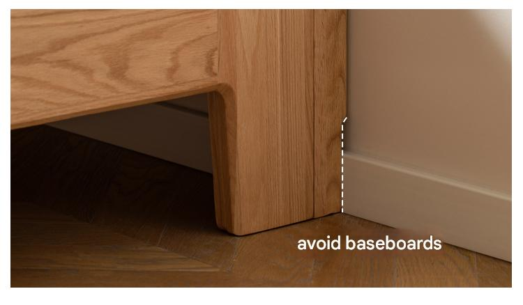Oak Solid Wood Bed Thickened Headboard