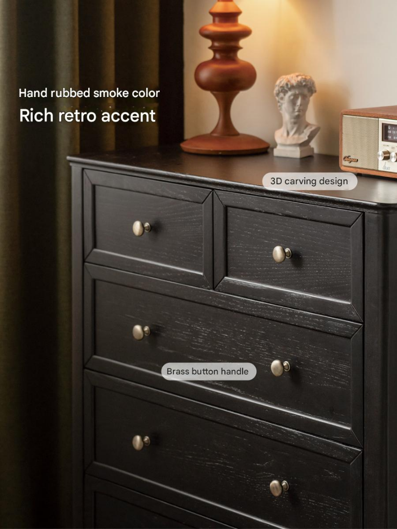 Oak Solid Wood Dresser, Drawers
