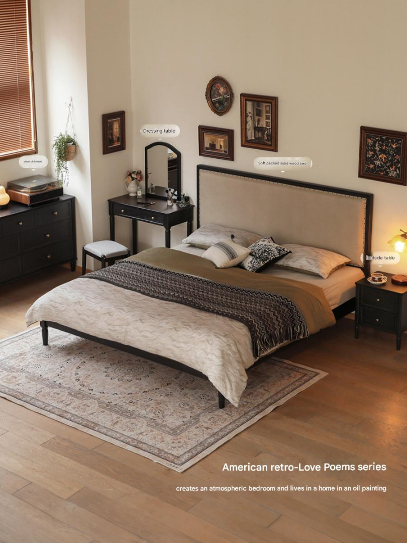 Solid RubberWood, Oak Solid Wood American Style Dresser, Drawers