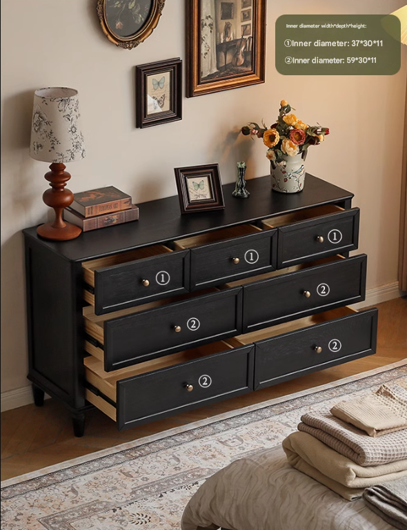 Oak Solid Wood Dresser, Drawers