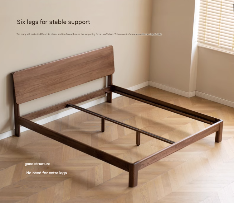 Teak Solid Wood, Black Walnut Solid Wood Bed