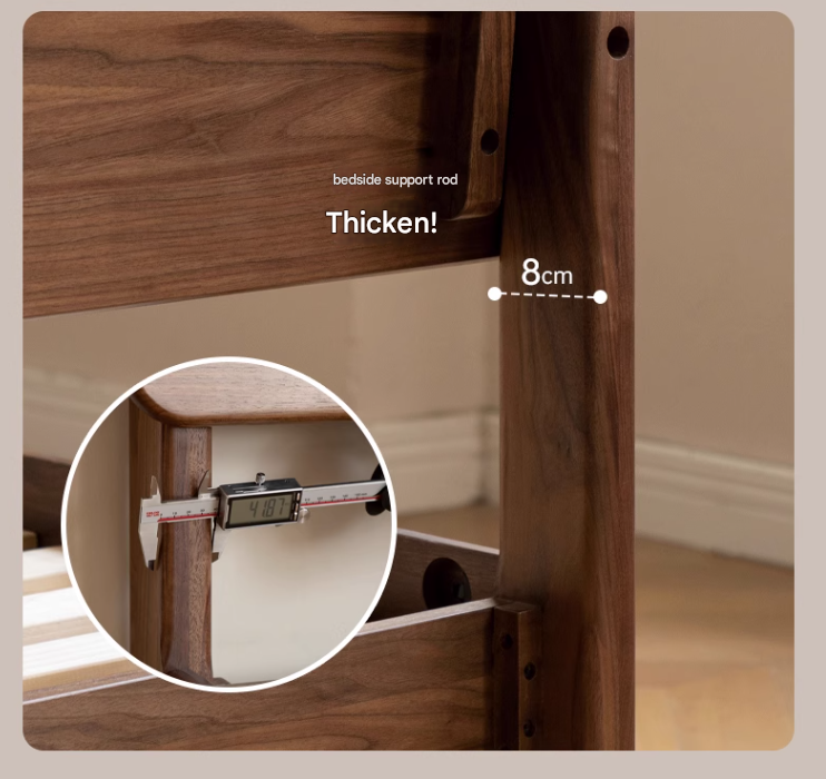 Teak Solid Wood, Black Walnut Solid Wood Bed