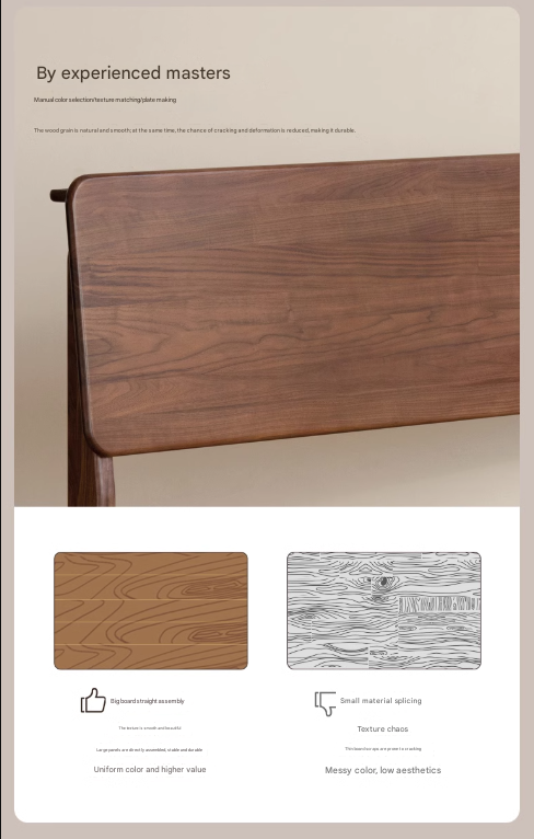 Teak Solid Wood, Black Walnut Solid Wood Bed