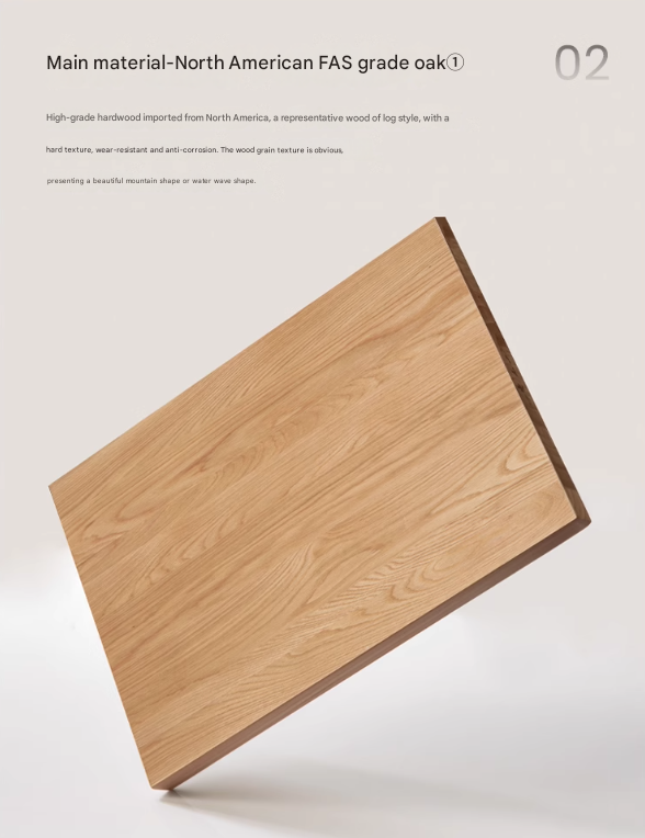 Oak, Ash Solid Wood High Head Board Bed