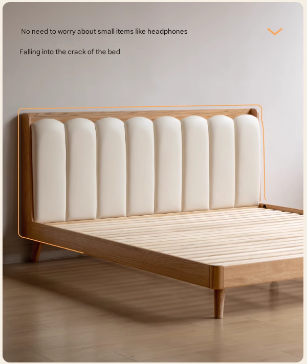 Beech, Oak Solid Wood Soft-Packe, Piano Key Bed