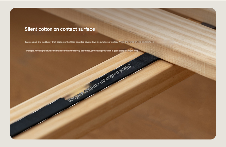 Oak Solid Wood Modern Suspension Bed