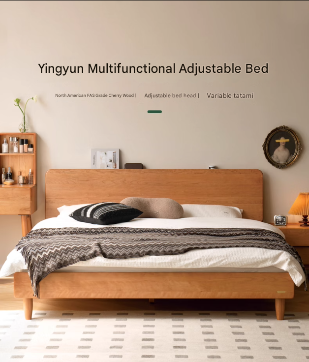 Cherry Wood Bed Modern