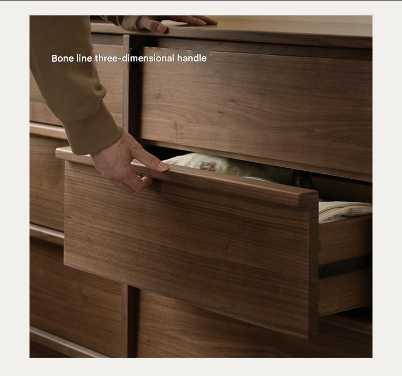 Black Walnut, Sandalwood, White Oak Solid Wood Drawer Cabinet))