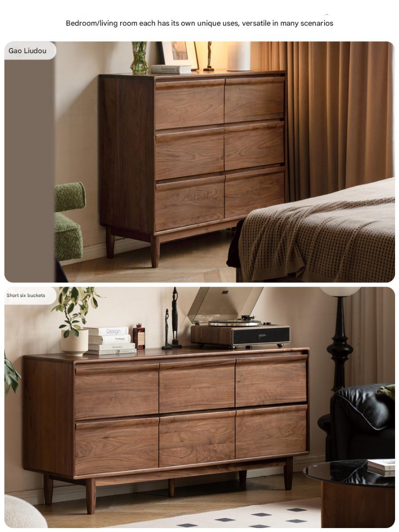 Black Walnut, Sandalwood Solid Wood Dresser