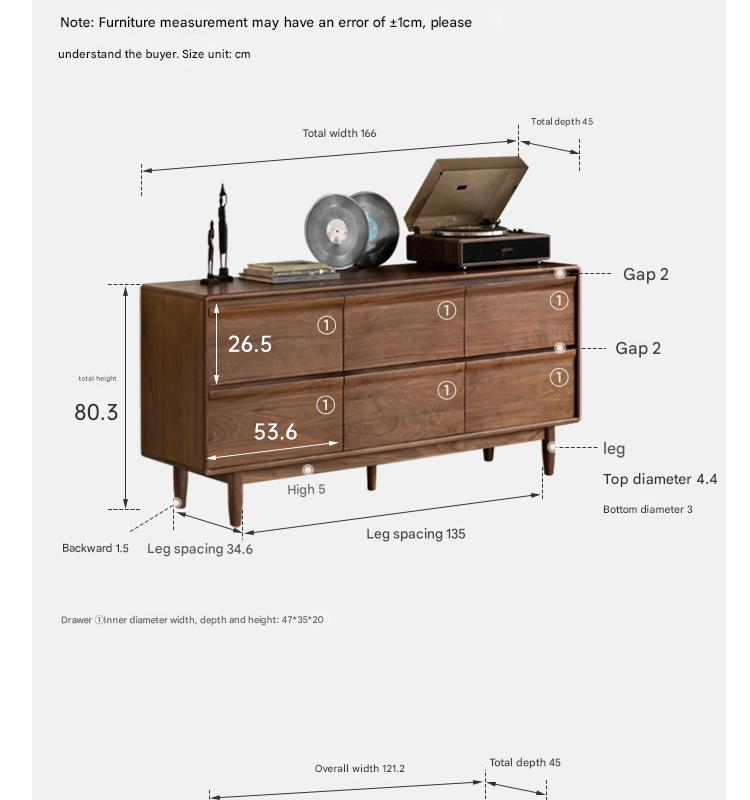 Black Walnut, Sandalwood Solid Wood Dresser