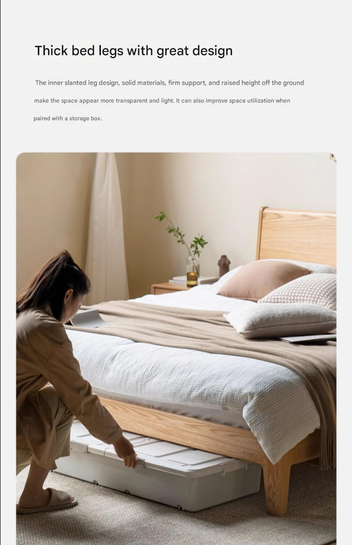 Oak Solid Wood Bed